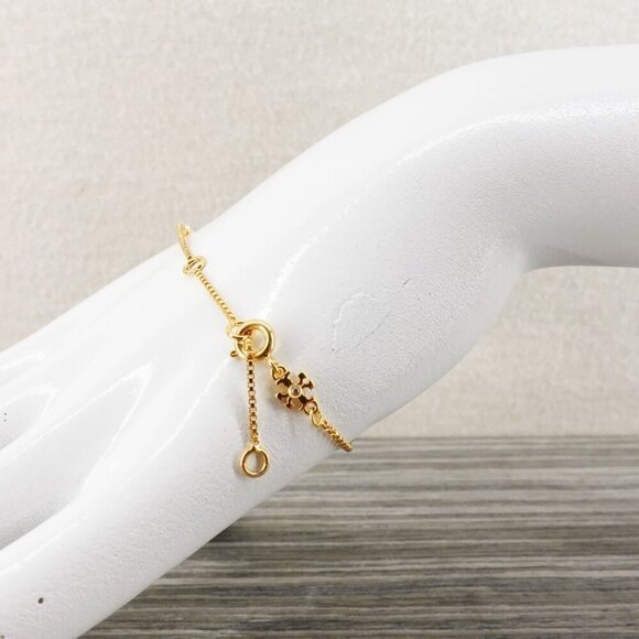 Tory Burch Kira Enamel Bar Bracelet Gold / Black / New Ivory OS - Picture 8 of 14